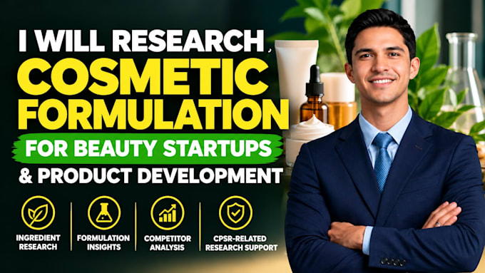research cosmetic formulation for beauty startups to build standout products