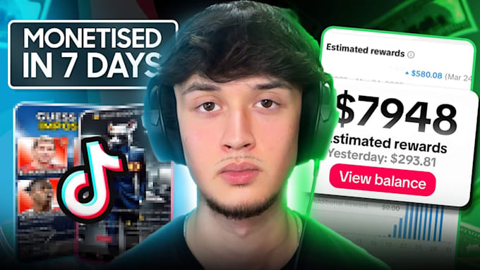create UK, USA, france and do tiktok accounts monetization with creator reward