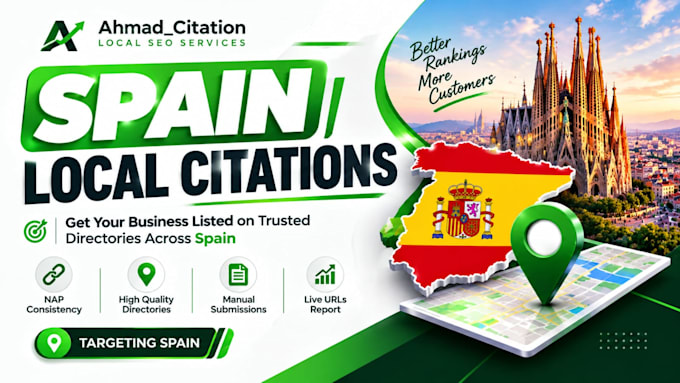 build 300 spain local citations for local SEO
