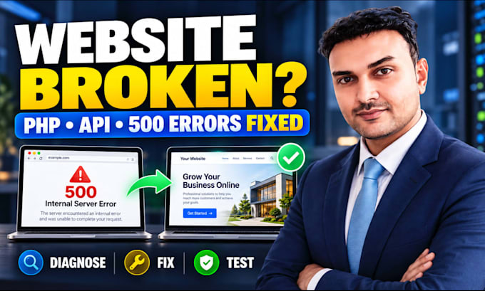 fix PHP, python, laravel, wordpress, API and 500 errors