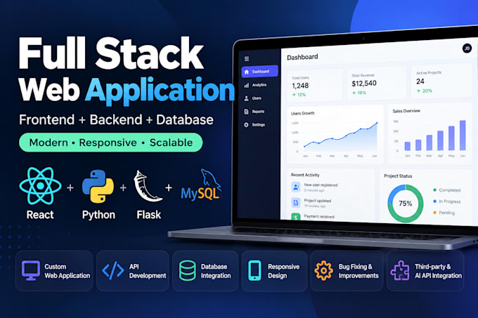 build a full stack web application with react and python
