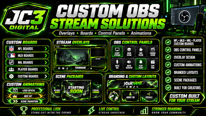 design and create obs stream packages
