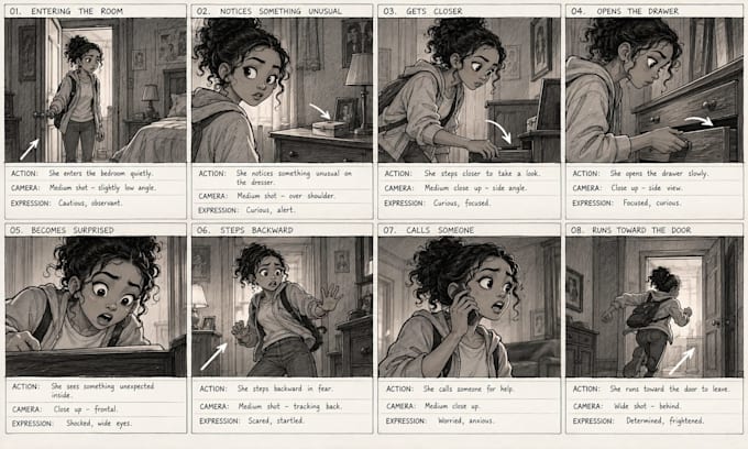 create 2d animation storyboards