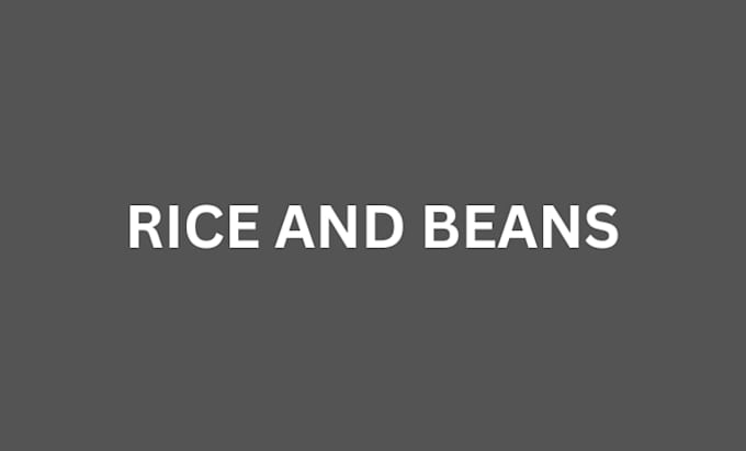 rice and beans and meat