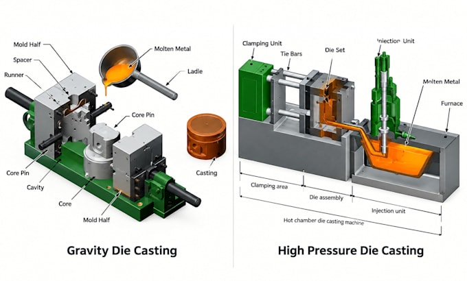 design pressure, gravity die casting tool, inspection gauge design, tooling cad
