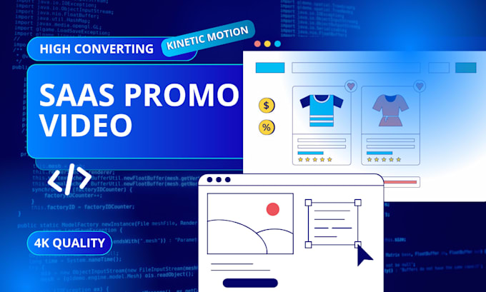 create modern saas promo video and kinetic typography motion
