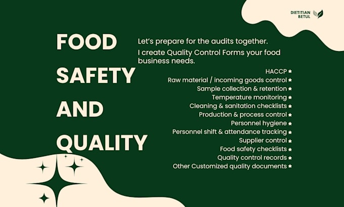 create quality control forms for your food business
