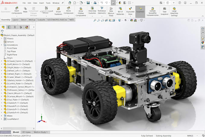 do robot prototype, robotic mechanical parts, fusion360 solidworks robot chassis