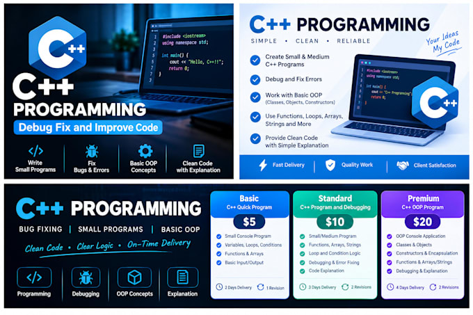 do program fix and improve c plus plus code