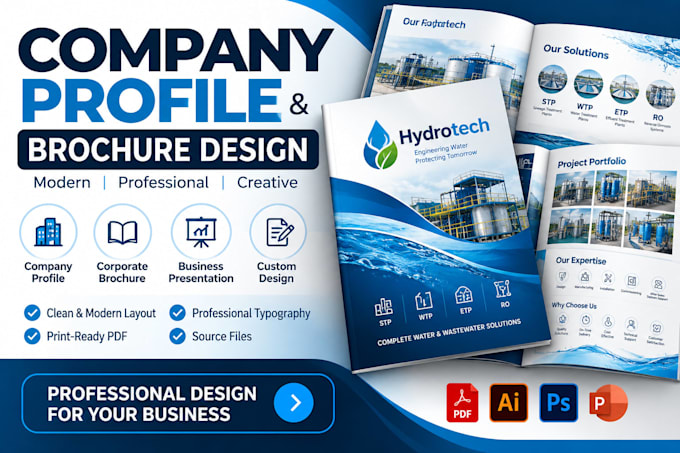 design a professional company profile and brochure