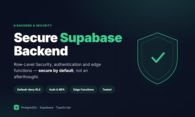 build a secure supabase backend with rls and auth