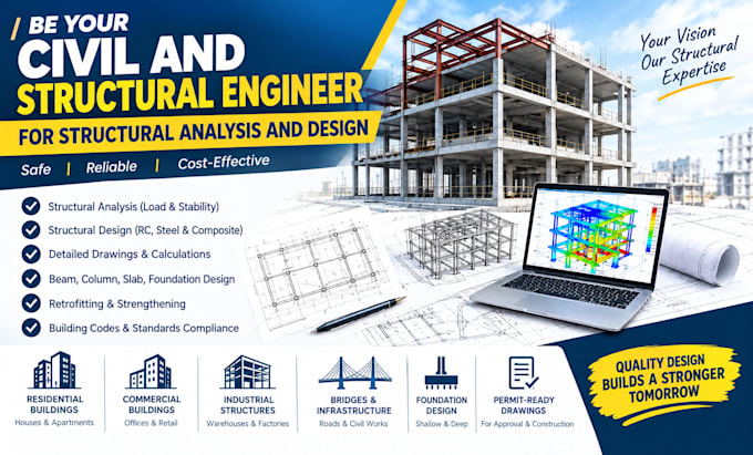 be your civil and structural engineer for structural analysis and design