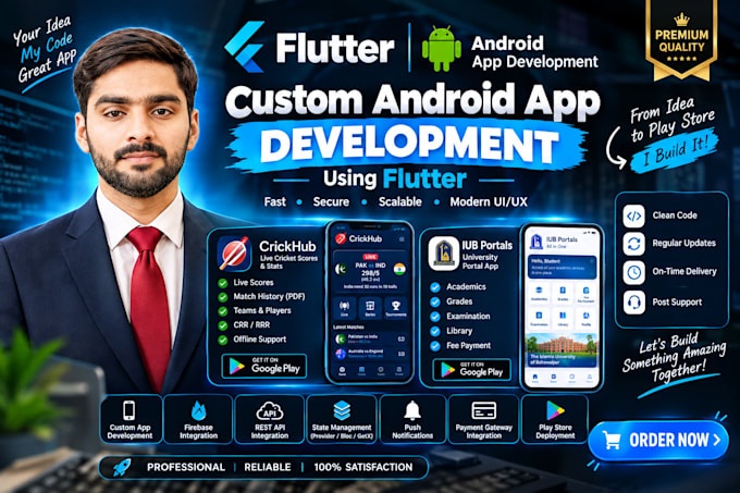 develop a modern flutter android app