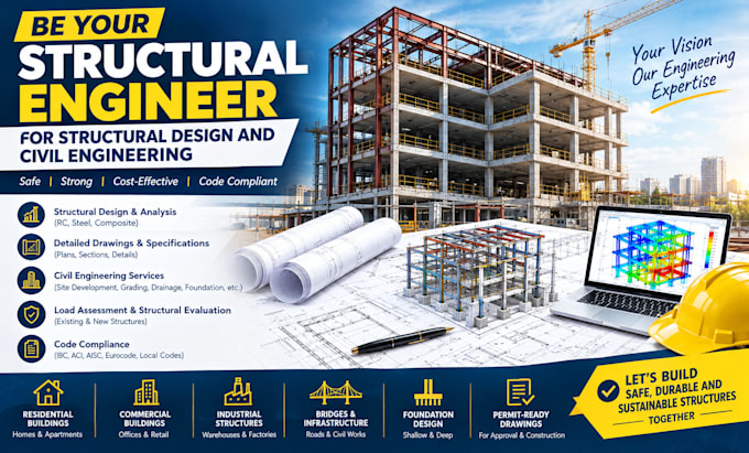 be your structural engineer for structural design and civil engineering