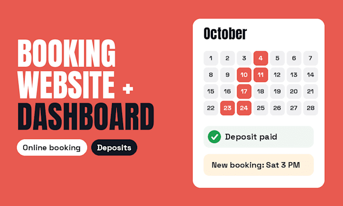 build a booking website with admin dashboard