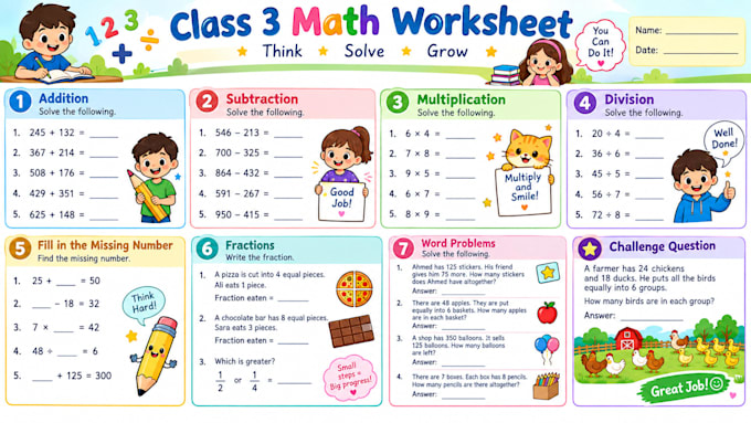 make interactive,colourful,and engaging kids worksheests