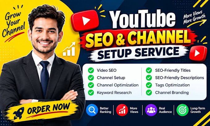 create, setup and optimize your youtube channel with SEO