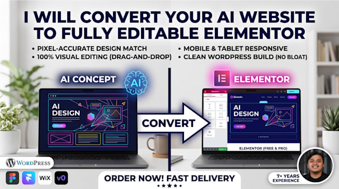 convert your ai generated HTML to editable elementor pro