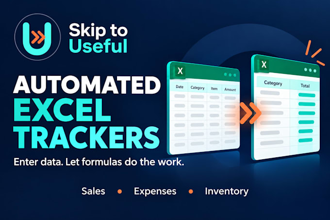 build an automated excel tracker with formulas and dropdowns