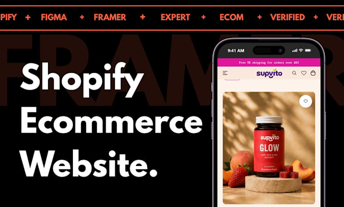 build framer to shopify ecommerce website, framer ecommerce website, figma site