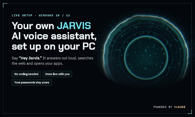 set up a jarvis ai voice assistant on your windows PC