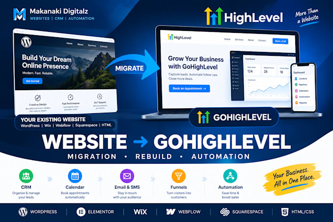 migrate your website to gohighlevel ghl