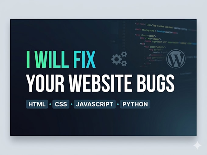 fix errors and bugs in HTML CSS javascript or python