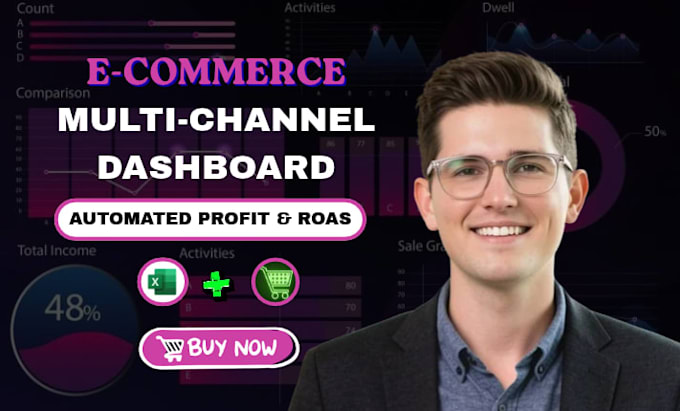 build excel ecommerce sales dashboard store analytics and product profit report