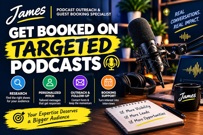 book you on targeted podcasts with personalized outreach