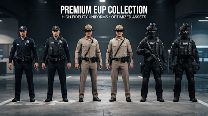 create custom fivem clothing, eup uniforms and gta rp outfit