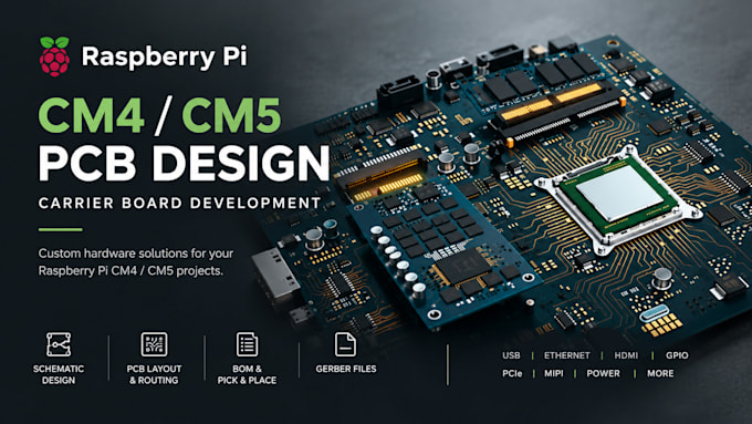 design cm4 cm5 raspberry pi pcb and carrier board development