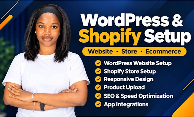 set up your wordpress website or shopify online store