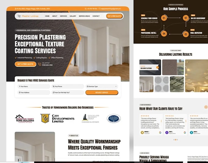 build contractor roofing plumbing electrician website