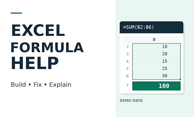 fix or build up to three excel formulas