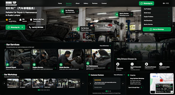 create a modern ai powered business website