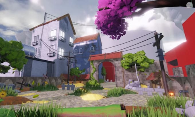 build realistic and stylized roblox map, terrain environment in roblox studio