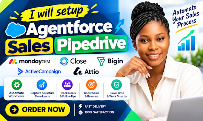 setup agentforce sales pipedrive mondaycrm close bigin activecampaign attio