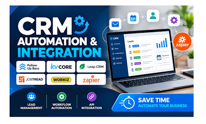 do kvcore follow up boss automation leap CRM jobtread workiz zapier integration
