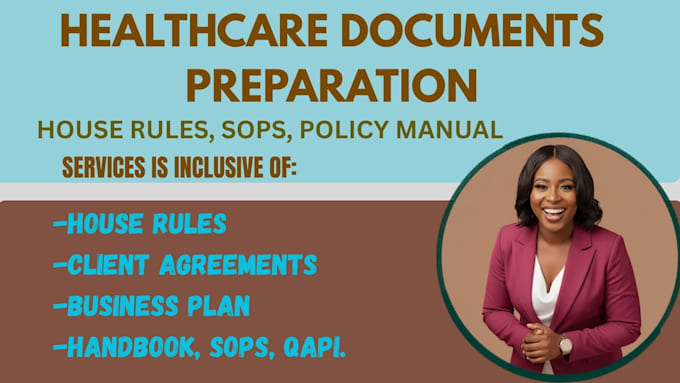 write qapi, personnel files, emergency preparedness, house rules, sops, handbook