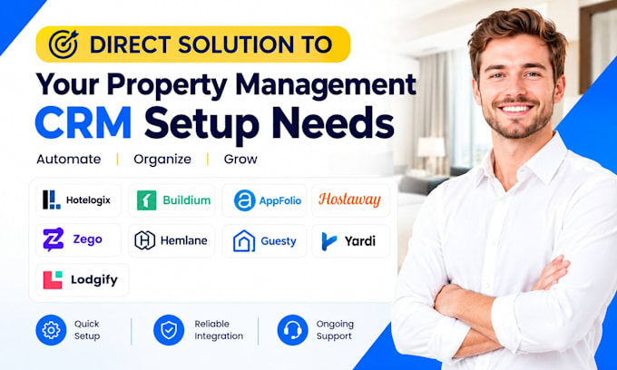 setup hotelogix buildium appfolio hostaway lodgify payhoa CRM