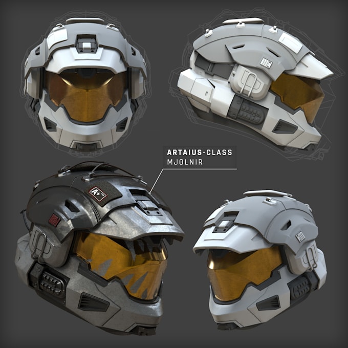 create 3d cosplay helmet, mask and armor stl model