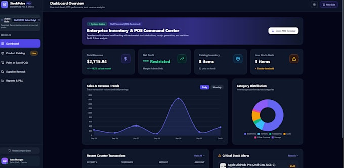 build a custom pos and inventory management system