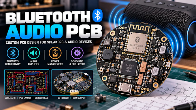 design bluetooth audio pcb speaker amplifier and wireless devices
