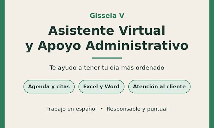 asistente virtual y apoyo administrativo
