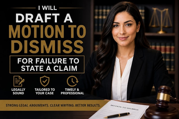 draft a motion to dismiss for failure to state a claim