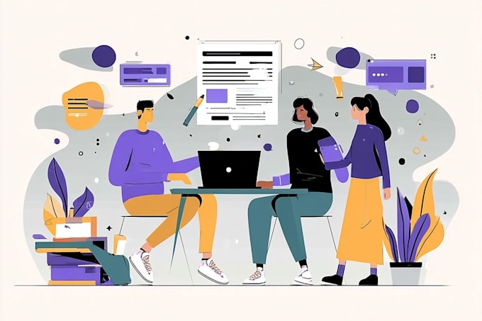 design modern flat vector illustrations for website, app, animation