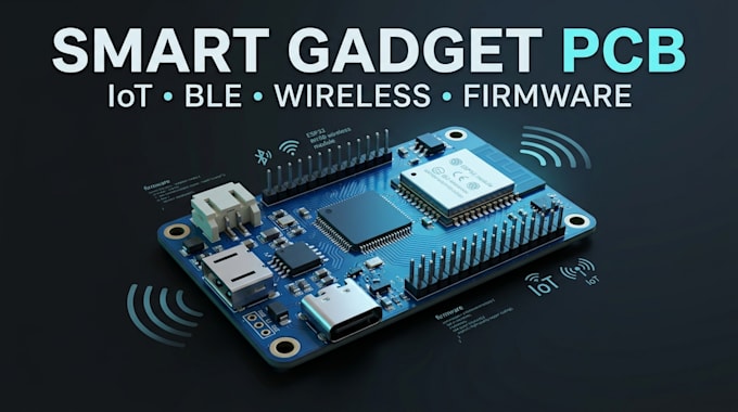 design smart gadget pcb, iot, ble, wireless electronics and embedded firmware