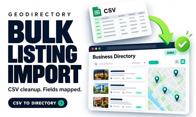 bulk import geodirectory listings from CSV map custom fields import error fix