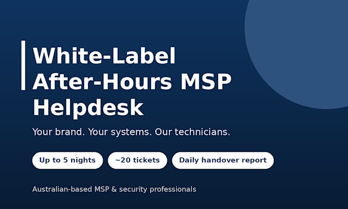 provide white label after hours IT helpdesk support for your msp