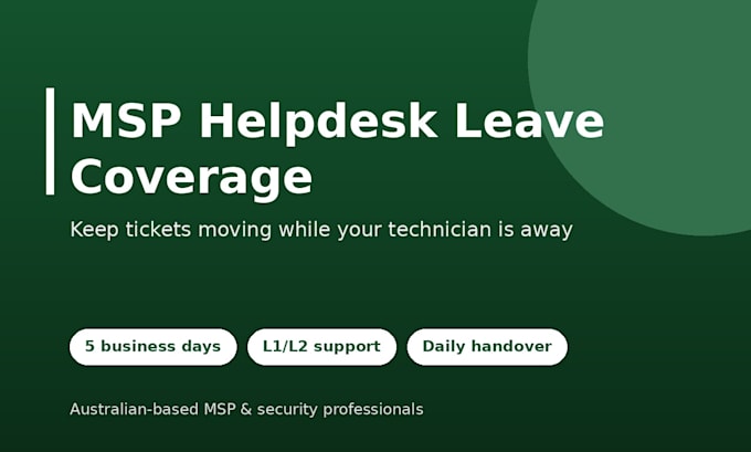 cover your msp helpdesk while your technician is on leave